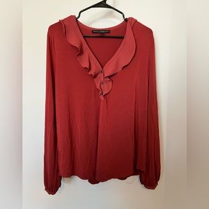 White House Black Market ruffle top